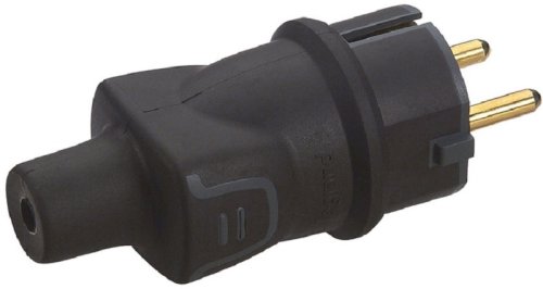 Вилка электрическая с заземлением прямая Legrand Helium 16А IP44 черный картинка 